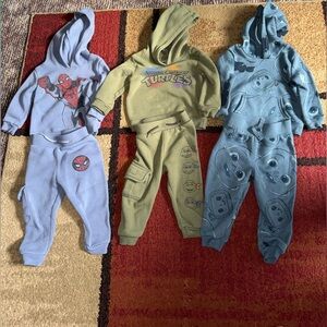 Disney Character Joggers - Light Blue, Olive, Blue All 12 Months